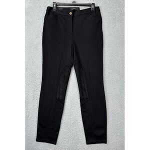 Talbots Pants‎ Womens 4 Black Fux Leather Skinny Leg Ankle High Rise Ladies NEW